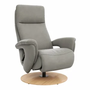Alternative view of Sessel Tulsa Relax - Größe M, inkl. Fußteil/Rückenlehne verstellbar (motorisch), inkl. Kopfteilverstellung, Leder, Graubeige