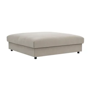 Alternative view of Hocker Stormy - LB ca. 110x110 cm, Stoff, Graubeige