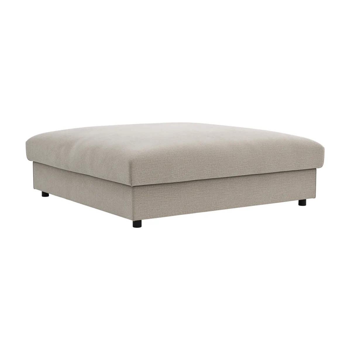 Hocker Stormy - LB ca. 110x110 cm, Stoff, Graubeige – Bild 2