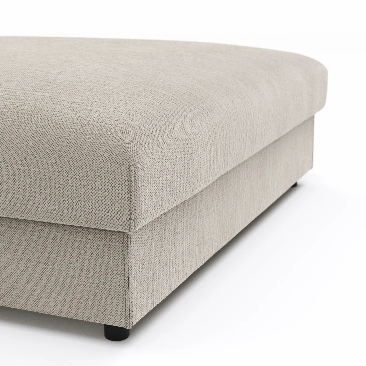 Hocker Stormy - LB ca. 110x110 cm, Stoff, Creme – Bild 3