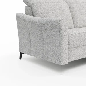 Alternative view of Ecksofa Canterbury - 2,5-Sitzer mit Longchair rechts, Stoff, Offwhite
