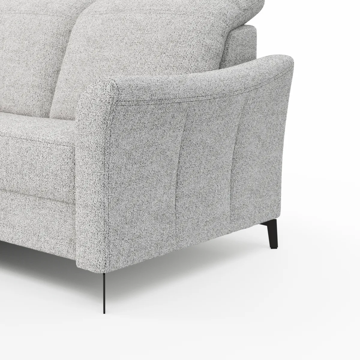 Ecksofa Canterbury - Longchair links mit 2,5-Sitzer, Stoff, Offwhite – Bild 2