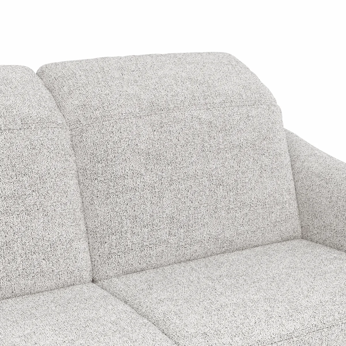 Ecksofa Canterbury - Longchair links mit 2,5-Sitzer, Stoff, Offwhite – Bild 3