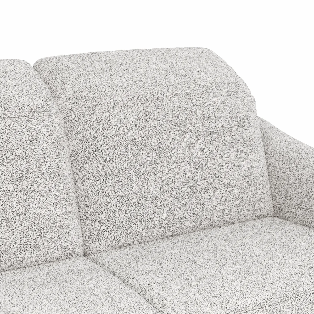 Ecksofa Canterbury - Longchair links mit 2,5-Sitzer, inkl. Relaxfunktion (motorisch) und Kopfteilverstellung, Stoff, Offwhite – Bild 2