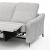 Ecksofa Canterbury - Longchair links mit 2,5-Sitzer, inkl. Relaxfunktion (motorisch) und Kopfteilverstellung, Stoff, Offwhite – Bild 3