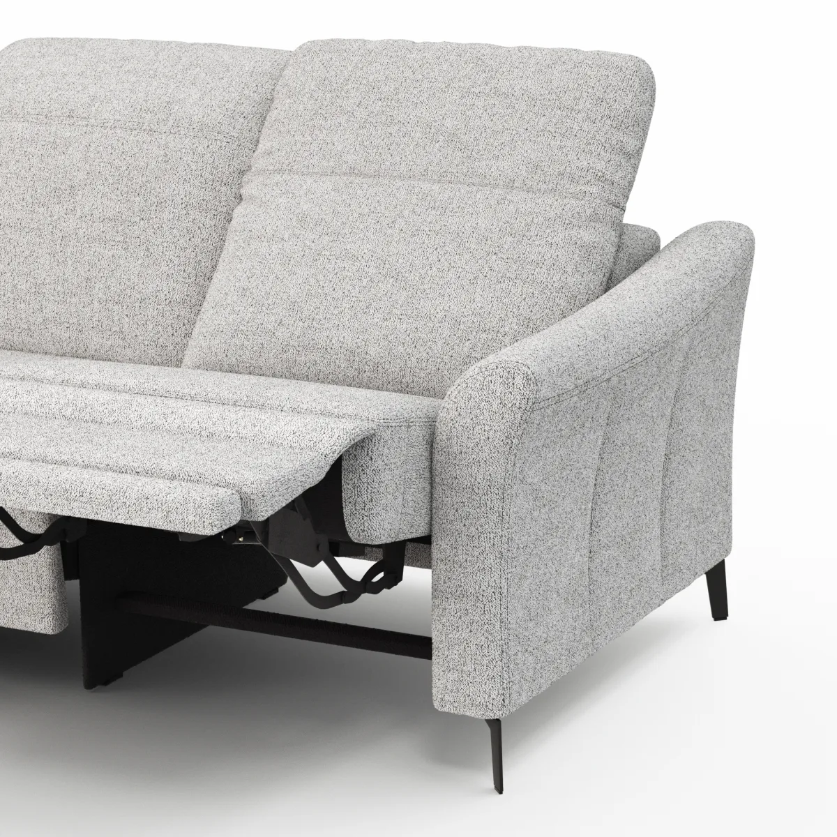 Ecksofa Canterbury - Longchair links mit 2,5-Sitzer, inkl. Relaxfunktion (motorisch) und Kopfteilverstellung, Stoff, Offwhite – Bild 3