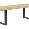 Esstisch Clifton - mit Einsätzen, LB ca. 240x100 cm, Wildeiche massiv, natur geölt – Bild 2