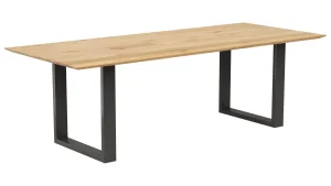 Alternative view of Esstisch Clifton - mit Einsätzen, LB ca. 240x100 cm, Wildeiche massiv, natur geölt