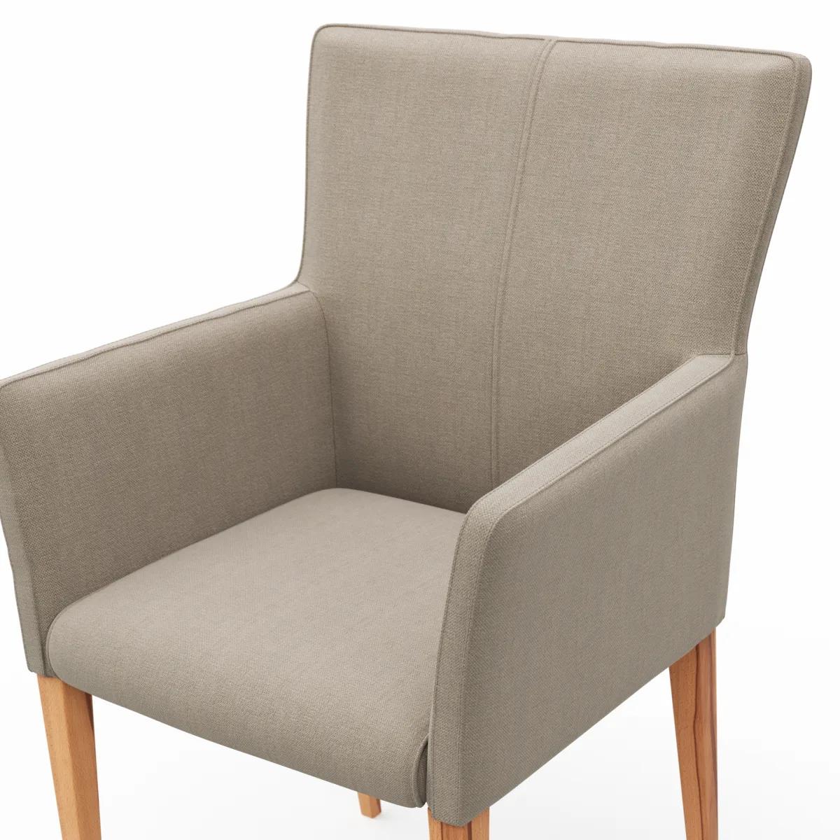 Armlehnstuhl Cosyra - Stoff, Beige – Bild 4