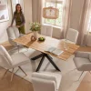 Armlehnstuhl Evania - Dreh und Relax-Funktion, hoher Rücken, Stoff, Ecru – Bild 7