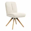 Stuhl Evania - Dreh und Relax-Funktion, niedriger Rücken, Stoff, Creme – Bild 3