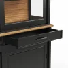 Buffetschrank Louisiana - mit Schiebetüren, teilmassiv, Schwarzgrau – Bild 3