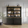 Buffetschrank Louisiana - mit Schiebetüren, teilmassiv, Schwarzgrau – Bild 4