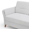 Ecksofa Vayra - 2,5-Sitzer mit Longchair rechts, Stoff, Offwhite – Bild 4