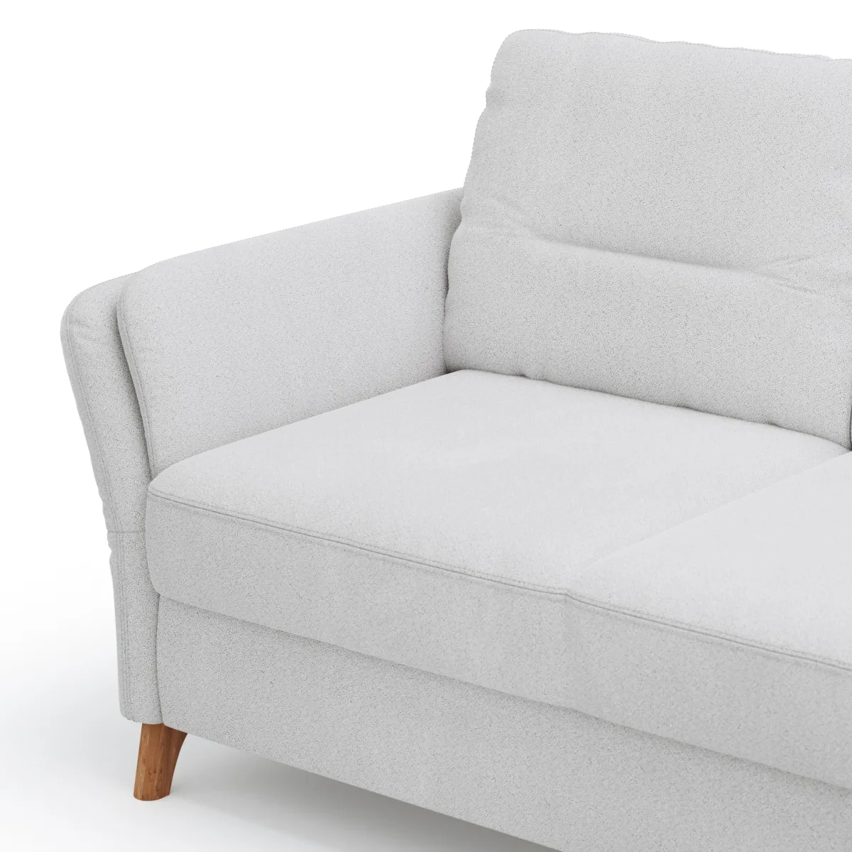 Ecksofa Vayra - 2,5-Sitzer mit Longchair rechts, Stoff, Offwhite – Bild 4