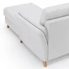 Ecksofa Vayra - 2,5-Sitzer mit Longchair rechts, Stoff, Offwhite – Bild 3