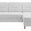 Ecksofa Vayra - 2,5-Sitzer mit Longchair rechts, Stoff, Offwhite – Bild 2