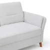 Ecksofa Vayra - Longchair links mit 2,5-Sitzer rechts, Stoff, Offwhite – Bild 3