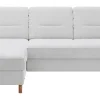 Ecksofa Vayra - Longchair links mit 2,5-Sitzer rechts, Stoff, Offwhite – Bild 2