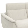 Ecksofa Nevin - 2-Sitzer mit Longchair rechts, inkl. Kopfpolsterverstellung, Stoff, Weiß – Bild 3