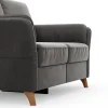 Sofa Vayra - 2-Sitzer, inkl. Relaxfunktion (motorisch) und Kopfstütze verstellbar (manuell), Stoff, Anthrazit – Bild 4