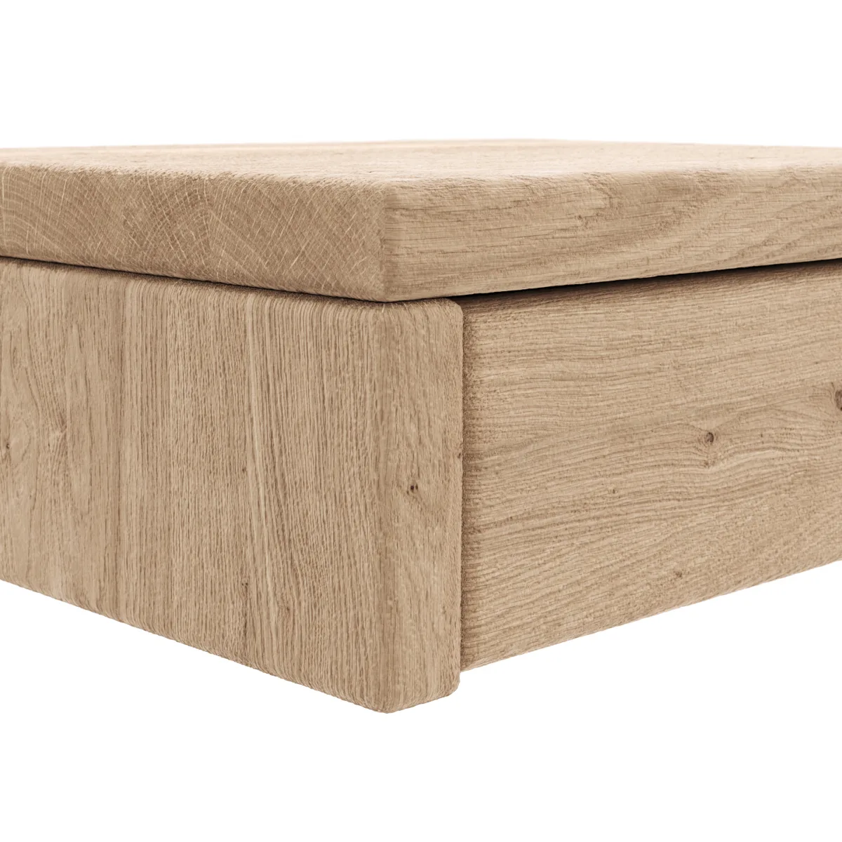 Nachttisch 1660 - Wildeiche bianco, sandgestrahlt – Bild 4