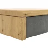 Nachttisch 1660 - Wildeiche massiv, geölt / Schubladenfront, Stoff, Graphit – Bild 4