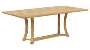 Esstisch Louisiana Curved - mit Einsätzen, LB ca. 200x100 cm, Wildeiche massiv, natur geölt