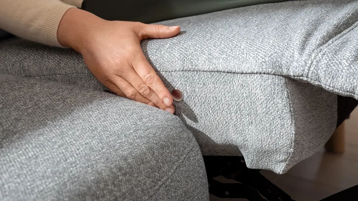 Sofa Nevin - 3-Sitzer, inkl. Relaxfunktion und Kopfteilverstellung (motorisch), Stoff, Silbergrau – Bild 4