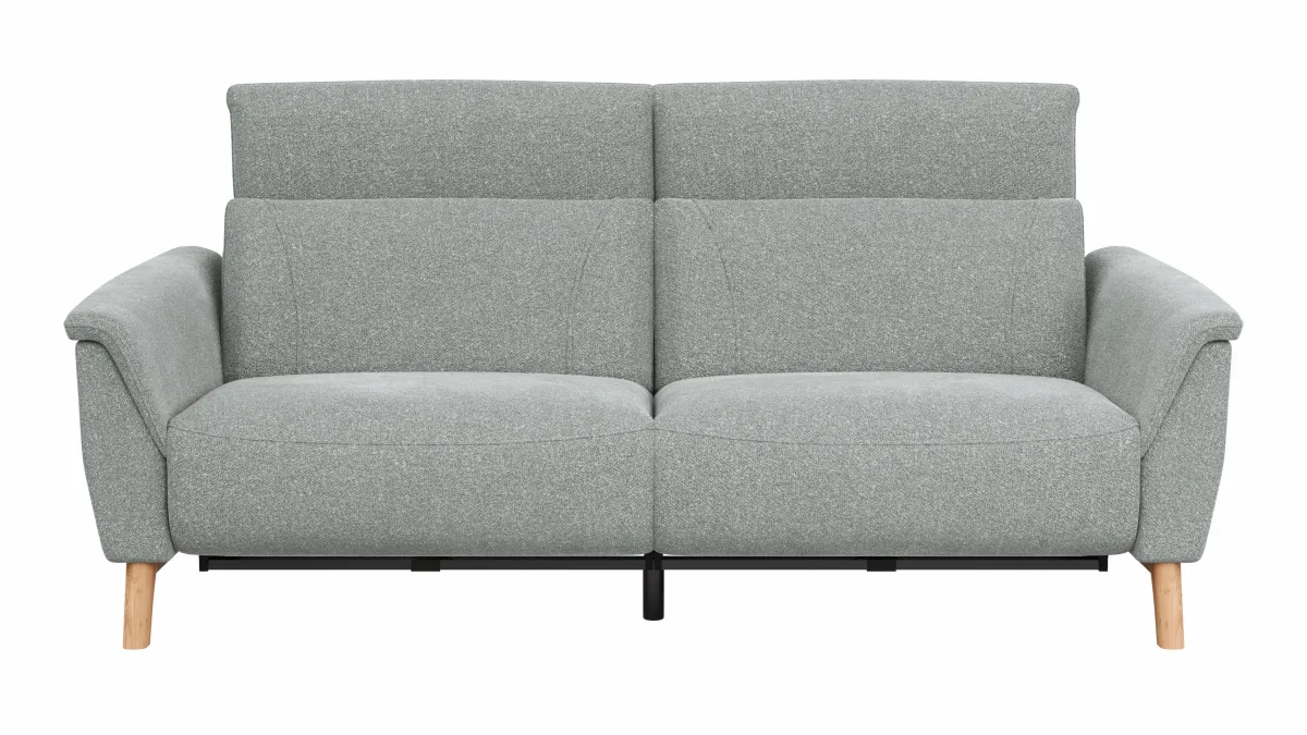 Sofa Nevin - 3-Sitzer, inkl. Relaxfunktion und Kopfteilverstellung (motorisch), Stoff, Silbergrau – Bild 3