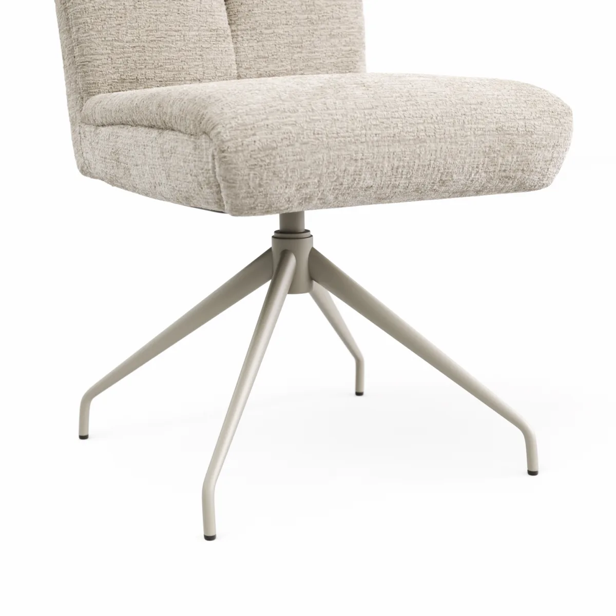 Stuhl Evania - Dreh und Relax-Funktion, hoher Rücken, Stoff, Ecru – Bild 4