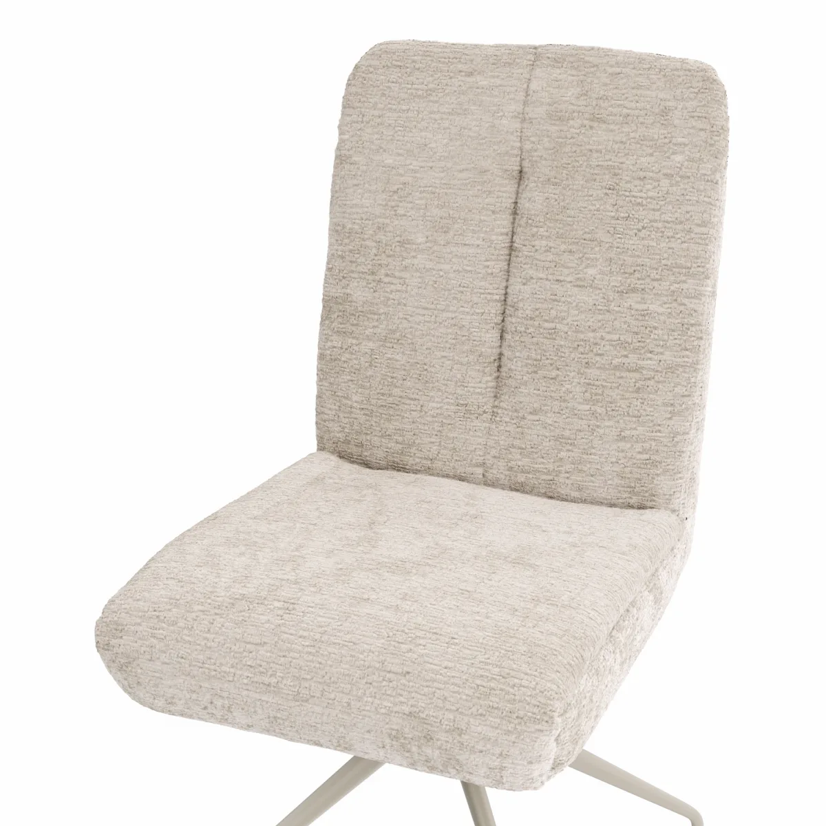 Stuhl Evania - Dreh und Relax-Funktion, hoher Rücken, Stoff, Ecru – Bild 3