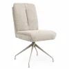 Stuhl Evania - Dreh und Relax-Funktion, hoher Rücken, Stoff, Ecru – Bild 2