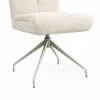 Stuhl Evania - Dreh und Relax-Funktion, hoher Rücken, Stoff, Creme – Bild 3