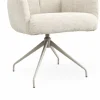 Armlehnstuhl Evania - Dreh und Relax-Funktion, hoher Rücken, Stoff, Creme – Bild 4