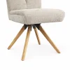 Stuhl Evania - Dreh und Relax-Funktion, niedriger Rücken, Stoff, Ecru – Bild 4