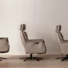 Relaxsessel Amila - Größe M, inkl. 2-motorischer Relaxfunktion und Kopfteilverstellung, Leder, Rauchbraun – Bild 6