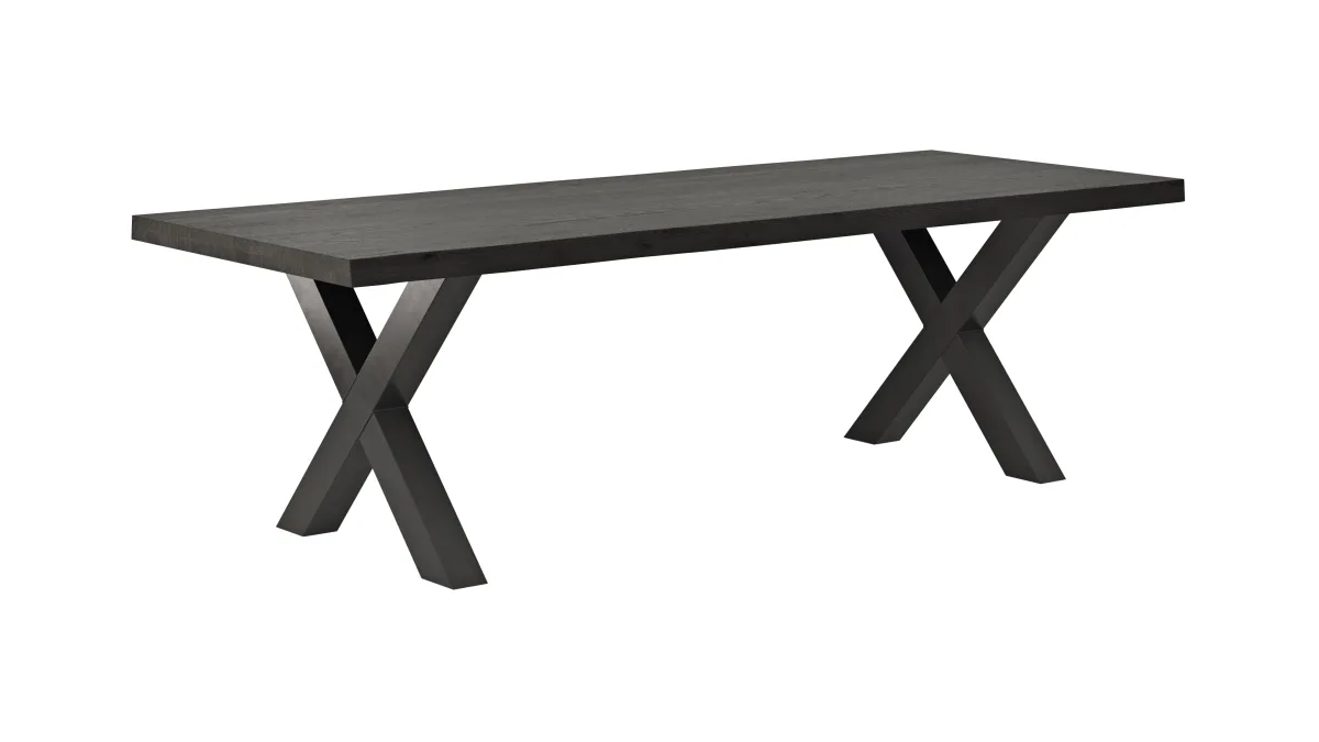 Esstisch Clifton - LB ca. 260x100 cm, Zerreiche massiv, Smoke – Bild 2