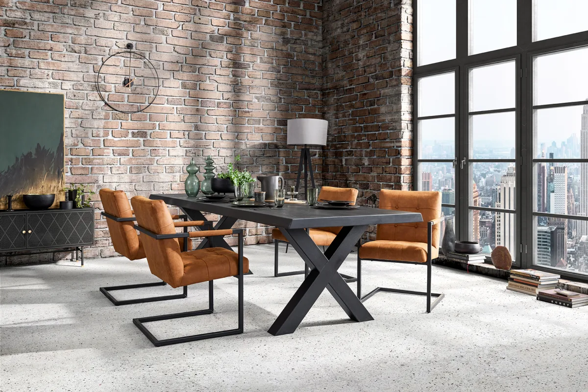 Esstisch Clifton - LB ca. 260x100 cm, Zerreiche massiv, Smoke – Bild 5