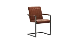 Alternative view of Armlehnstuhl Cambridge - Leder, Cognac
