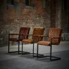 Armlehnstuhl Cambridge - Leder, Cognac – Bild 5