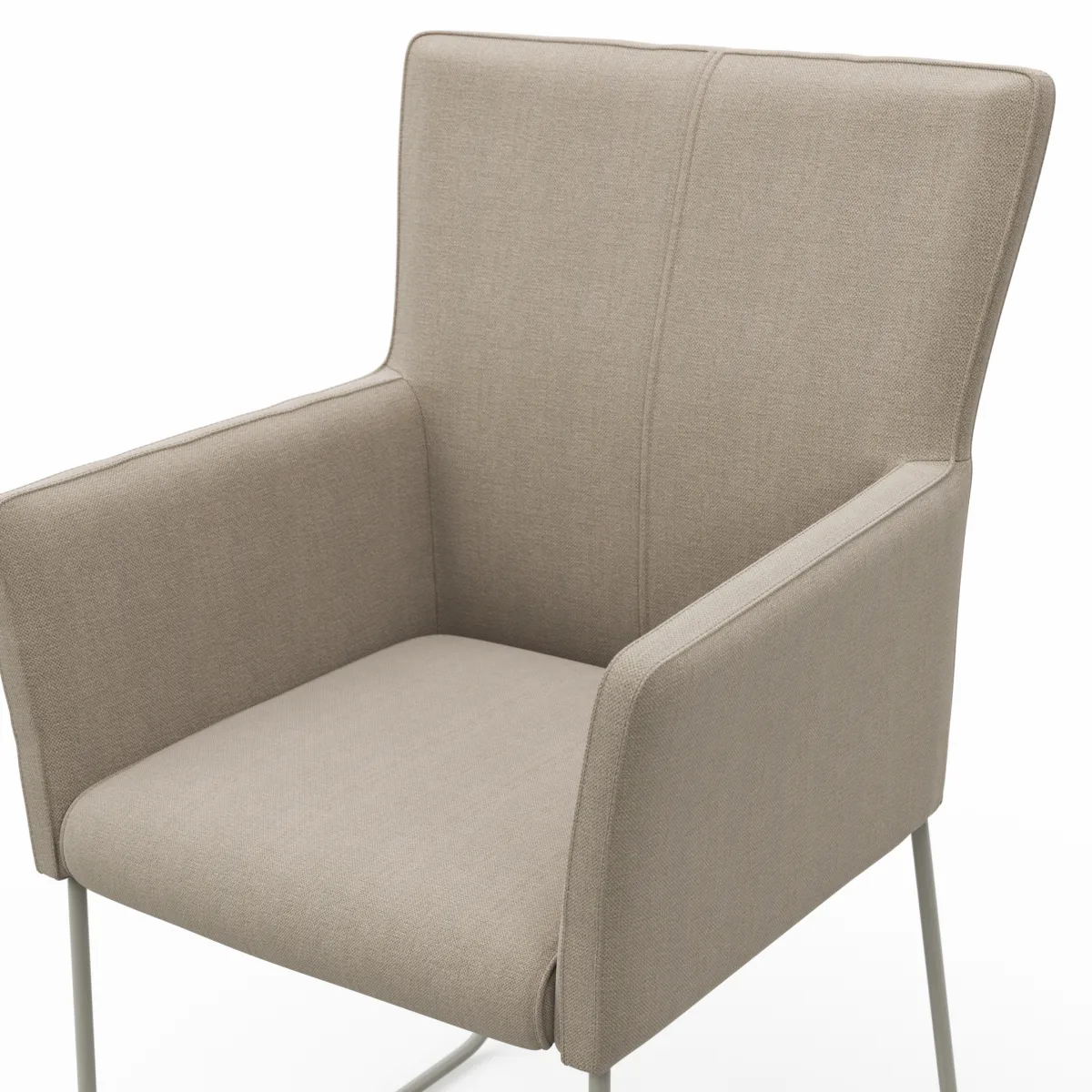 Armlehnstuhl Cosyra - Stoff, Beige – Bild 4