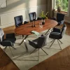 Esstisch Nayara - LB ca. 200x100 cm, Wildnussbaum massiv, geölt – Bild 5