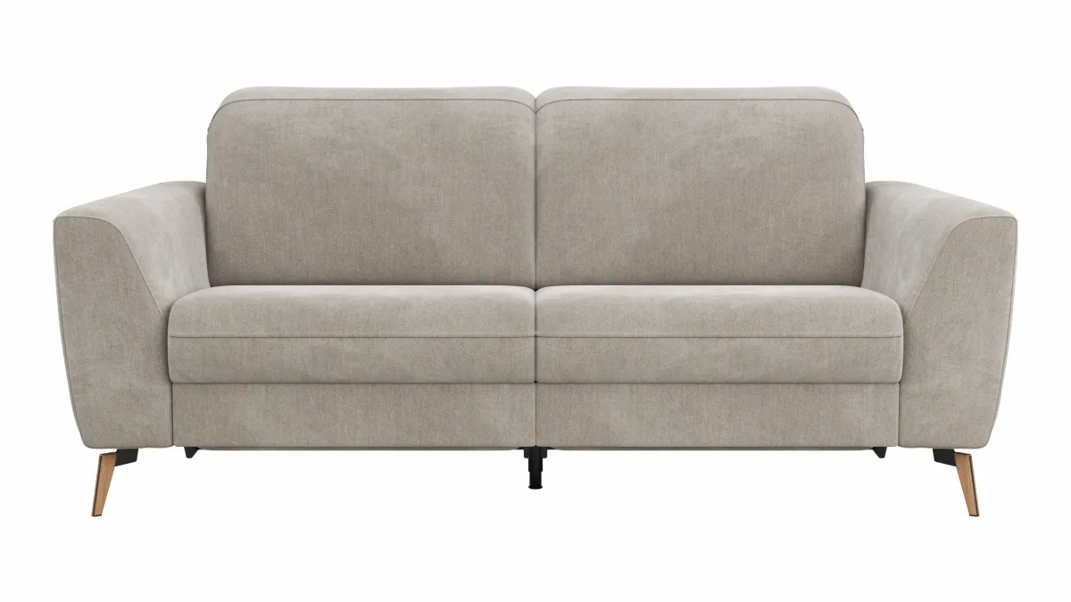 Sofa Tulsa KV - 2,5-Sitzer, inkl. Relaxfunktion und Kopfteilverstellung (motorisch), Stoff, Graubeige – Bild 2