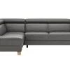 Ecksofa Philadelphia - Ecke links, 2,5-Sitzer, Kopfteil verstellbar (manuell), Sitzvorzug (motorisch), Leder, Anthrazit – Bild 2