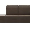 Sofa Canterbury - Recamiere rechts, inkl. Kopfteil verstellbar und Sitzvorzug (motorisch), Stoff, Dunkelbraun