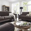 Sofa Canterbury - Recamiere rechts, inkl. Kopfteil verstellbar und Sitzvorzug (motorisch), Stoff, Dunkelbraun – Bild 4