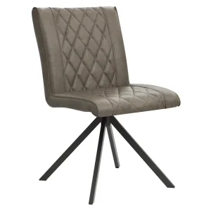 Alternative view of Stuhl Cambridge - drehbar, Leder, Taupe