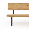 Holzbank Clifton - mit Rückenlehne, Breite ca. 200cm, Wildeiche massiv, natur – Bild 4