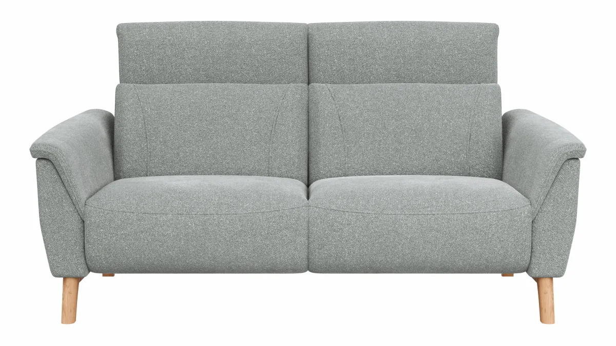 Sofa Nevin - 2,5-Sitzer inkl. Kopfpolsterverstellung, Stoff, Silbergrau – Bild 3